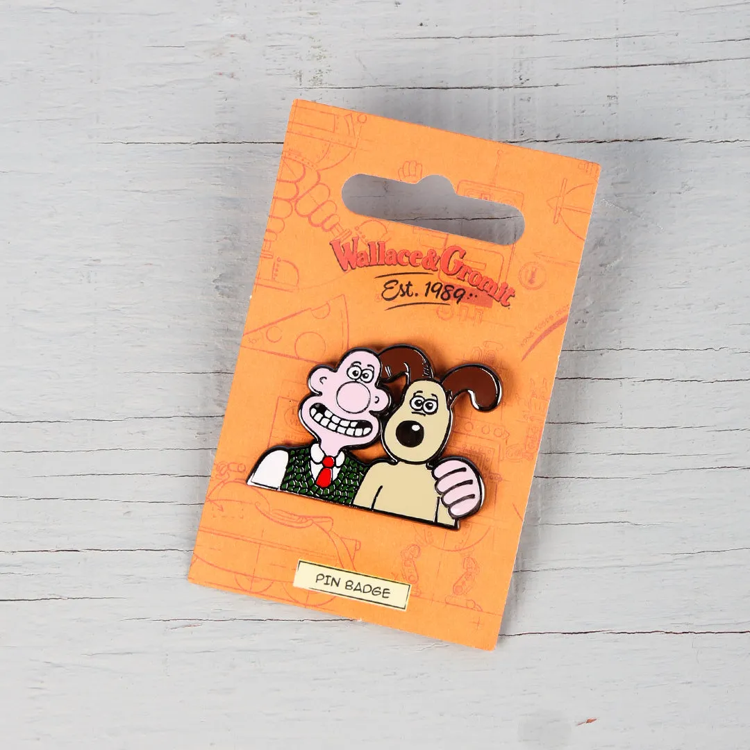 Aardman Character Enamel Wallace & Gromit, Morph and Shaun the Sheep Pin Badges