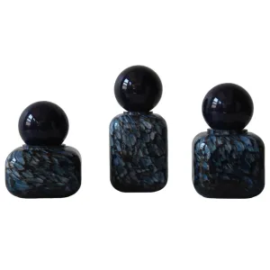 Amalda Lidded Bottles, Blue, Set of 3