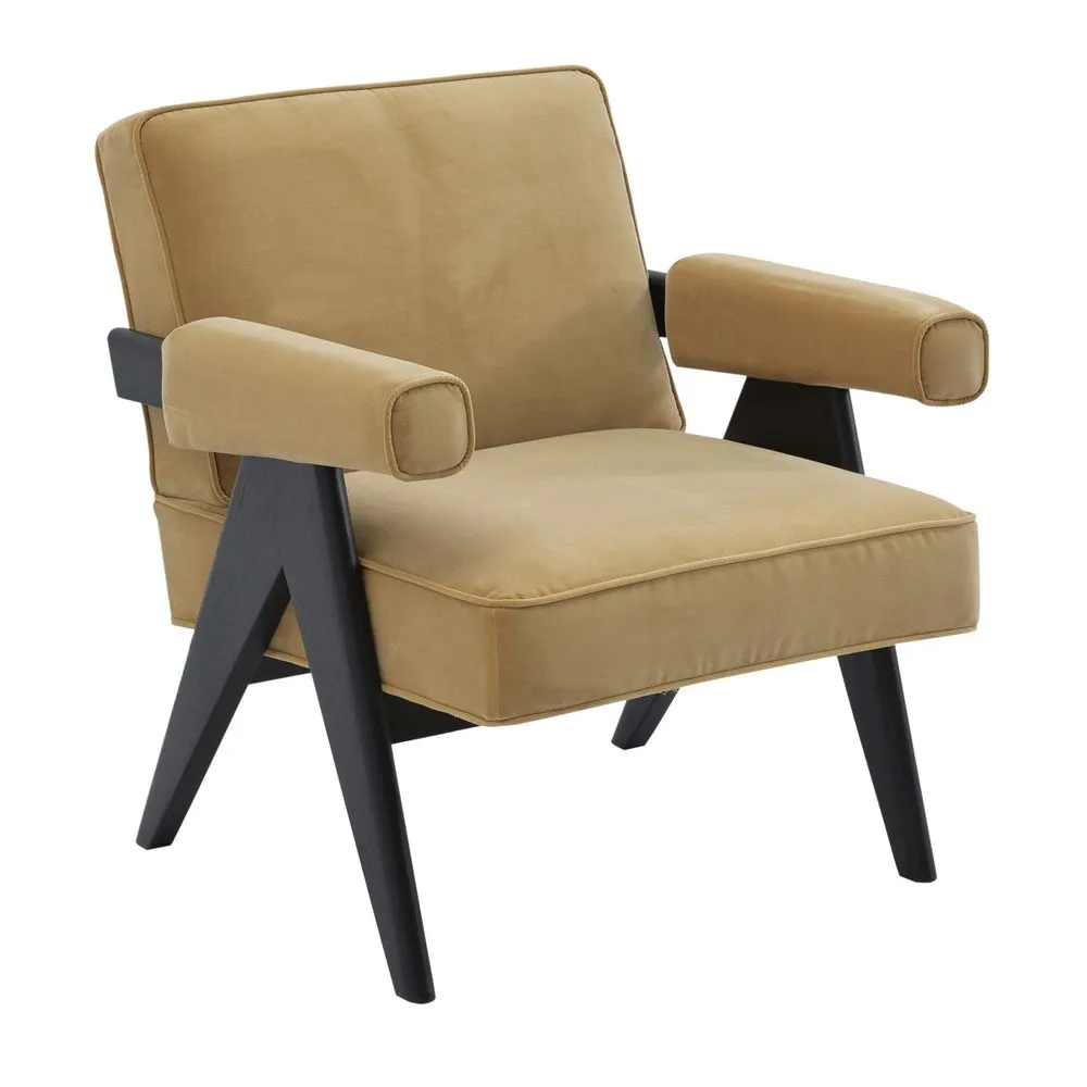 Ambrose Arm Chair - Ochre Velvet