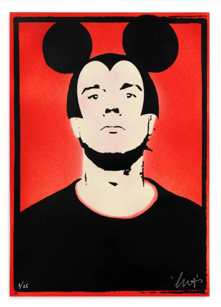 Andy Mouse HPM Stencil Silkscreen Print by Copyright