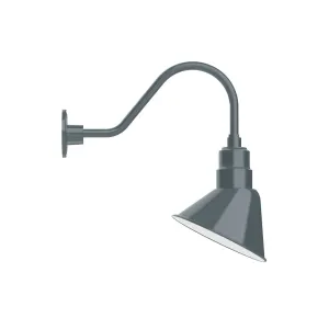 Angle 10" LED Gooseneck Wall Light in Slate Gray