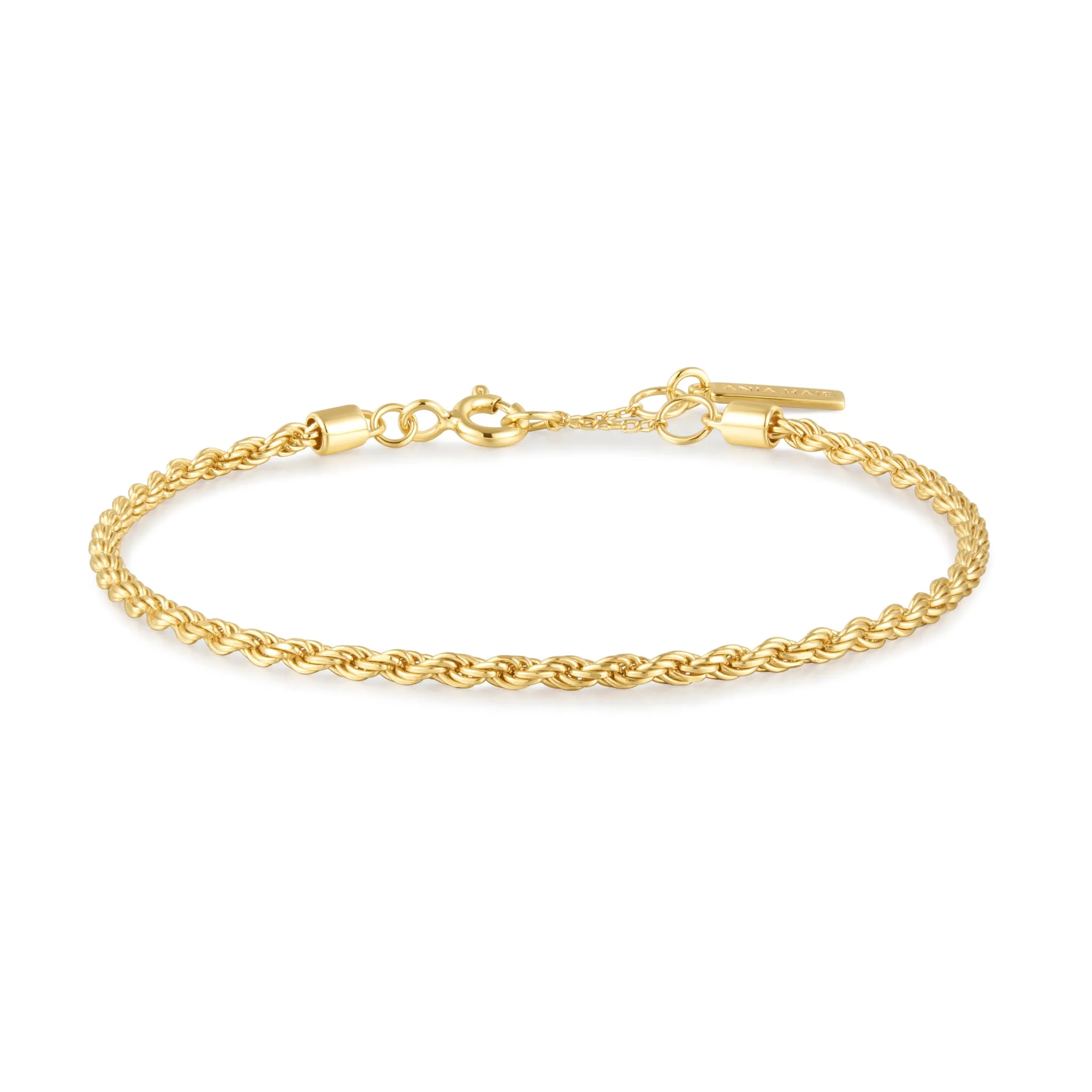 Ania Haie Yellow Gold Twist Rope Chain Bracelet