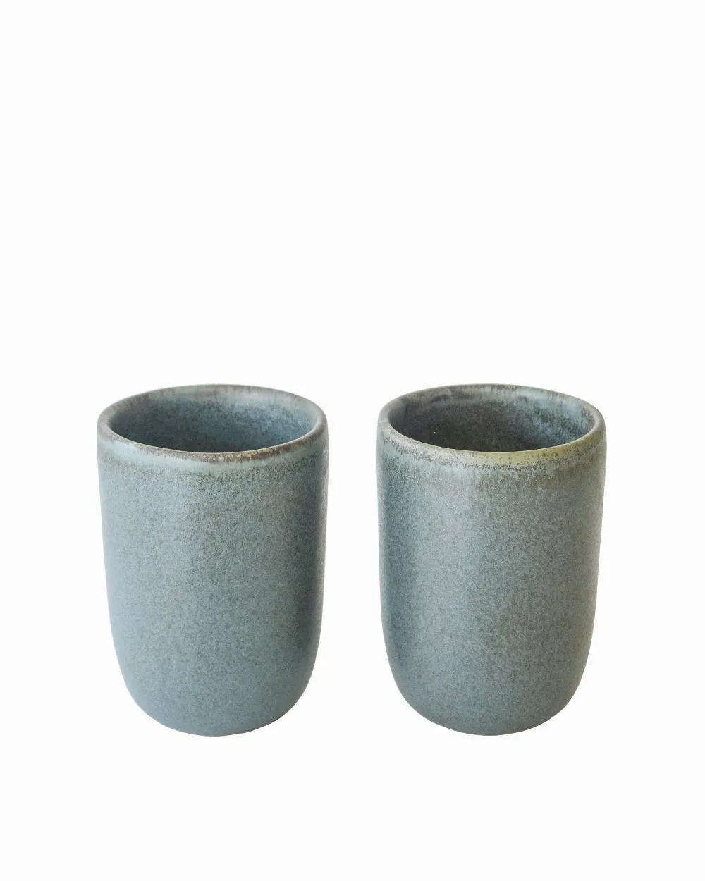 Aqua Ceramic Handmade Cups - Set of 4