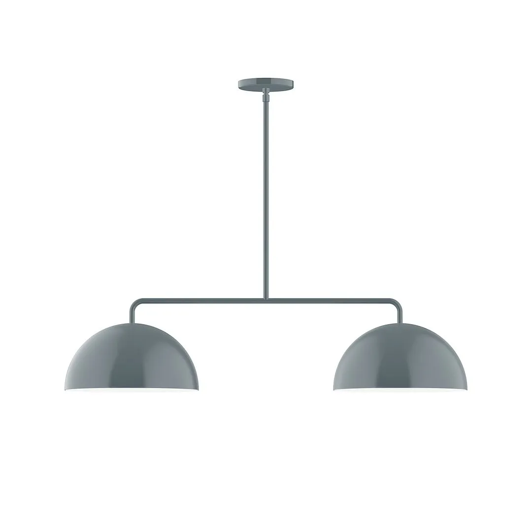 Axis Arcade 2-Light LED Stem Hung Pendant in Slate Gray