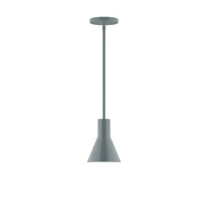 Axis Flare 6" Stem Hung Pendant Light in Slate Gray