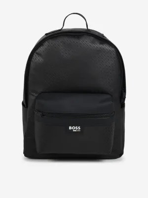 BOSS Boys Monogram Backpack in Black (38.5cm)