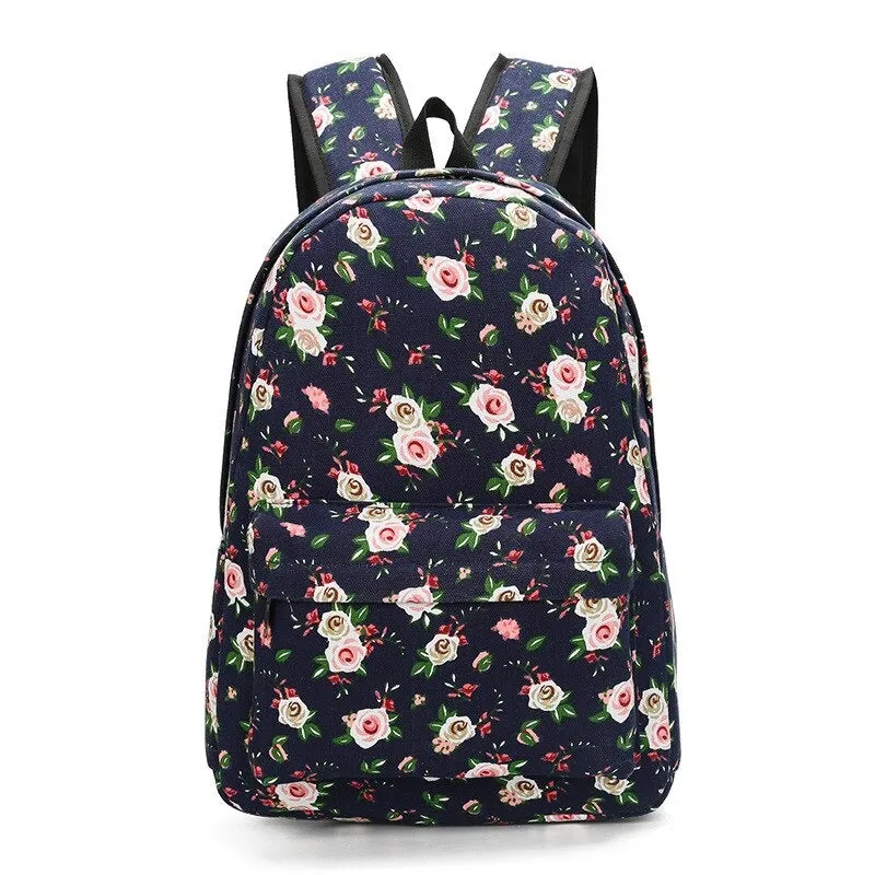 Canvas Preppy Style School Bags For Girls