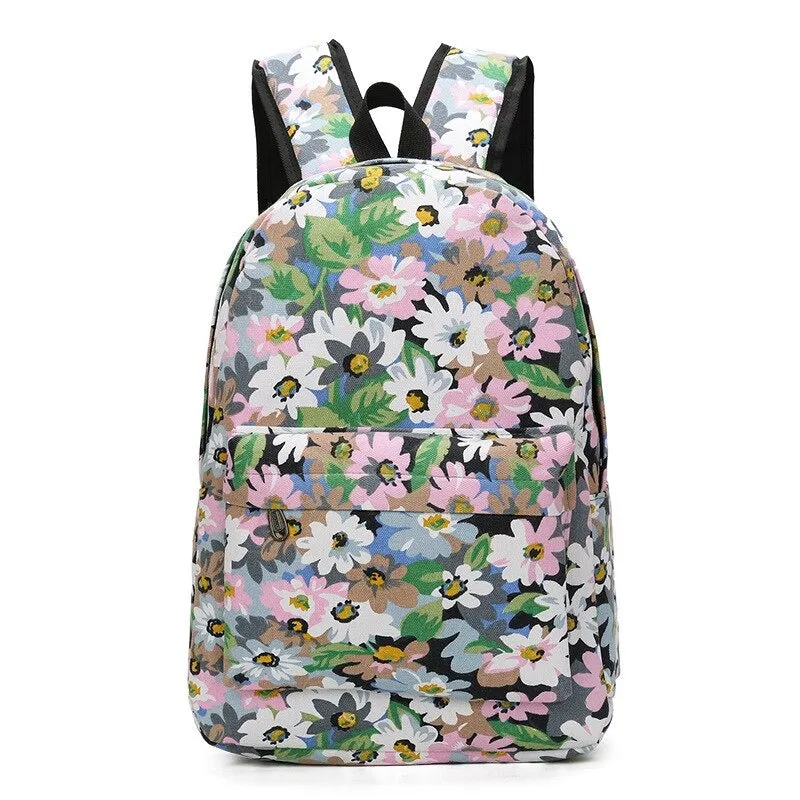 Canvas Preppy Style School Bags For Girls