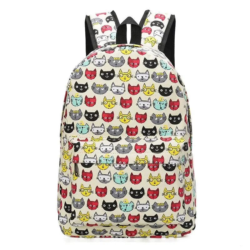 Canvas Preppy Style School Bags For Girls