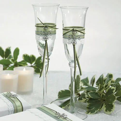 Celtic Wedding Champagne Flutes