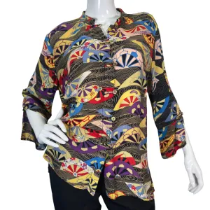 Citron Striking Abstract Colors and Patterns Blouse