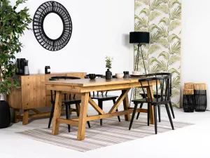 Como Extendable Dining Table (140cm - 180cm) & Bogart Dining Chairs