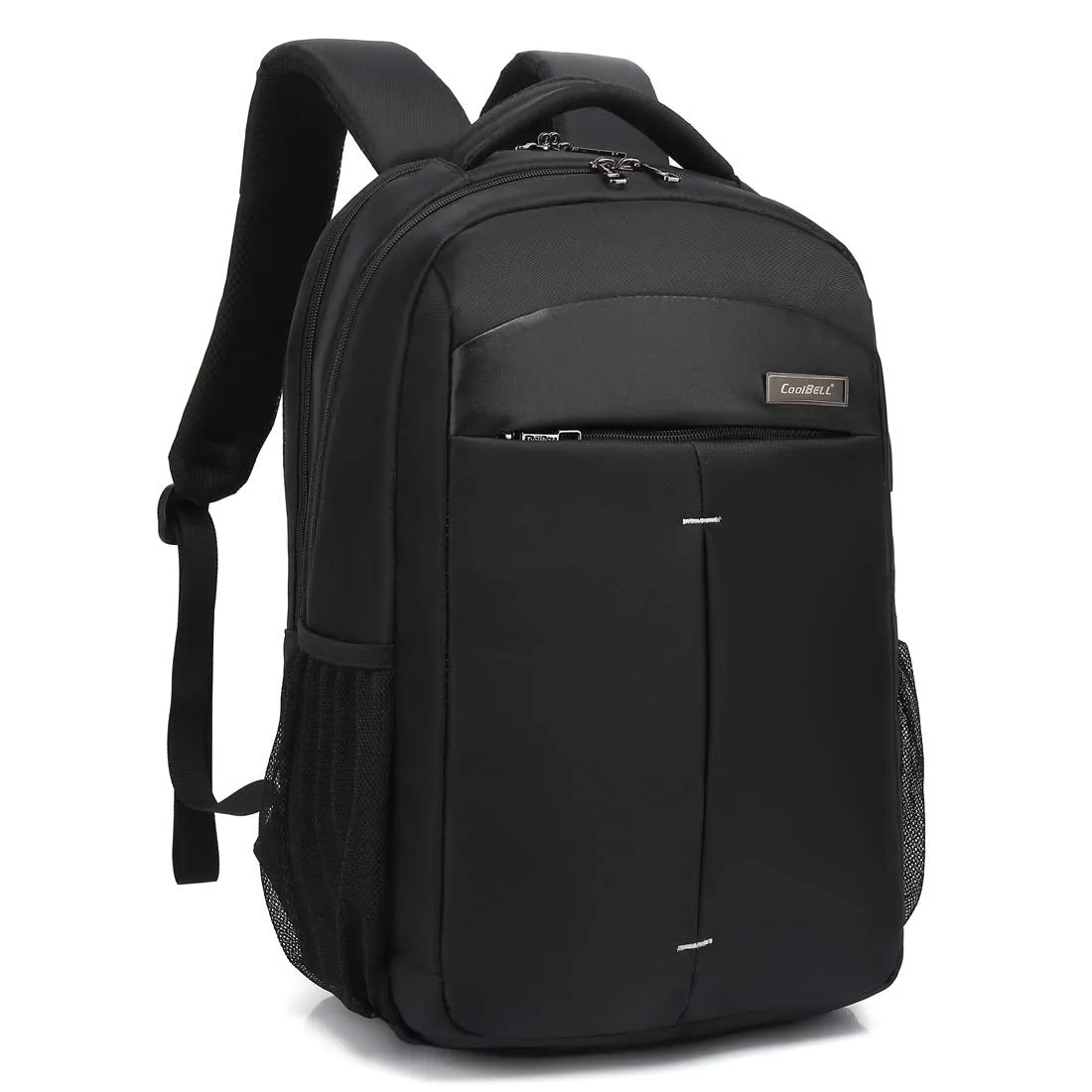 CoolBELL Unisex Nylon 15.6 inch Laptop Backpack with USB Charging (Black)