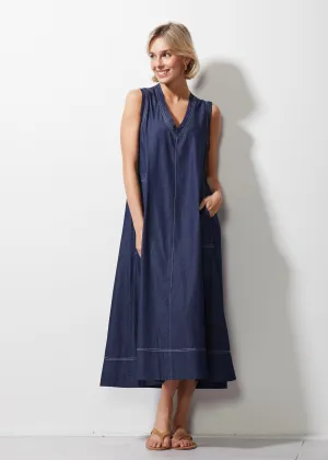 Denim Dress ZP6633 in Denim by Zaket & Plover