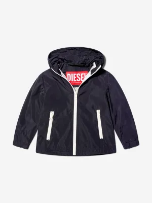 Diesel Kids Zip Up Jacket in Black