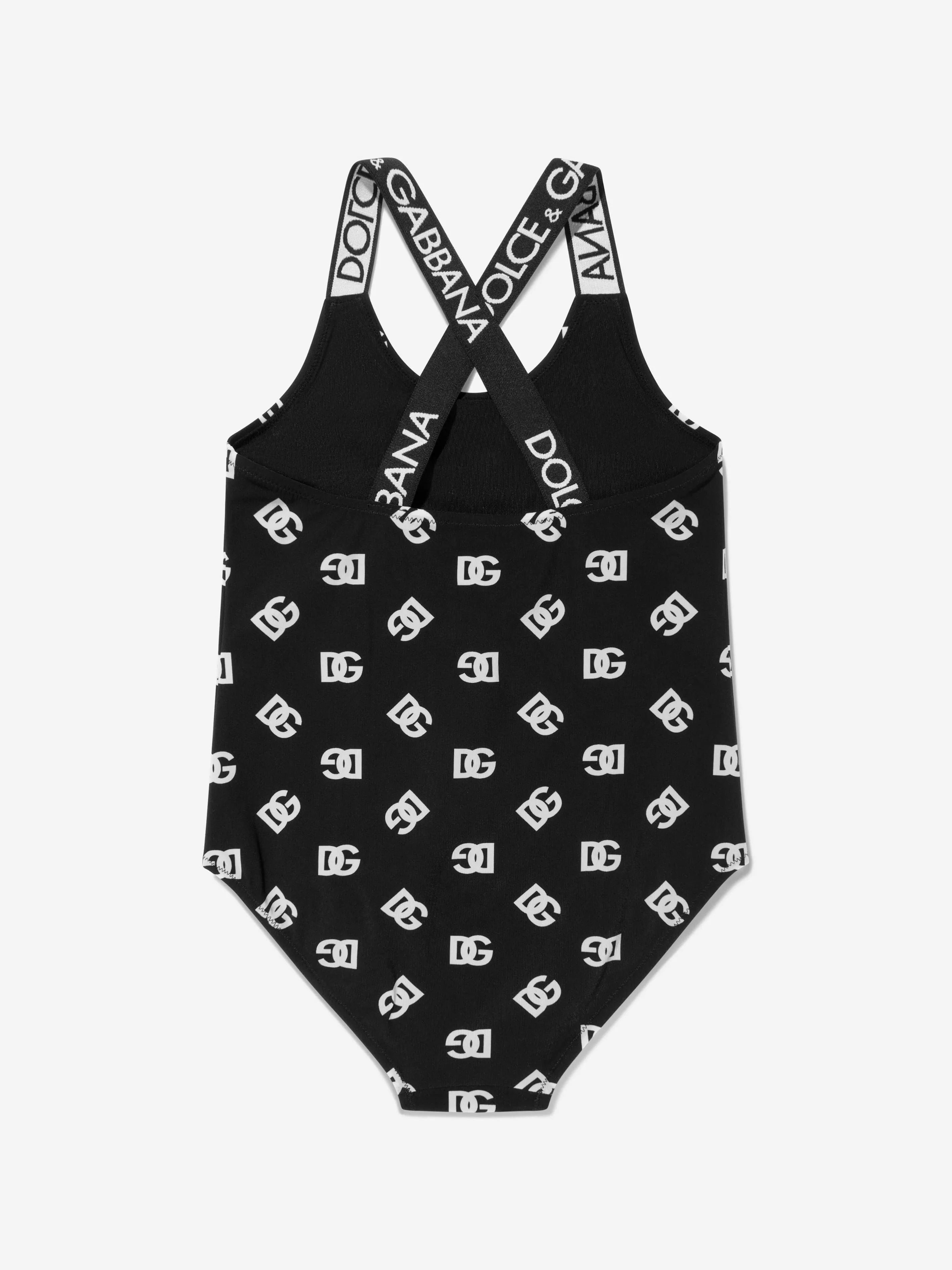 Dolce & Gabbana Girls All Over Logo Print Swimsuit