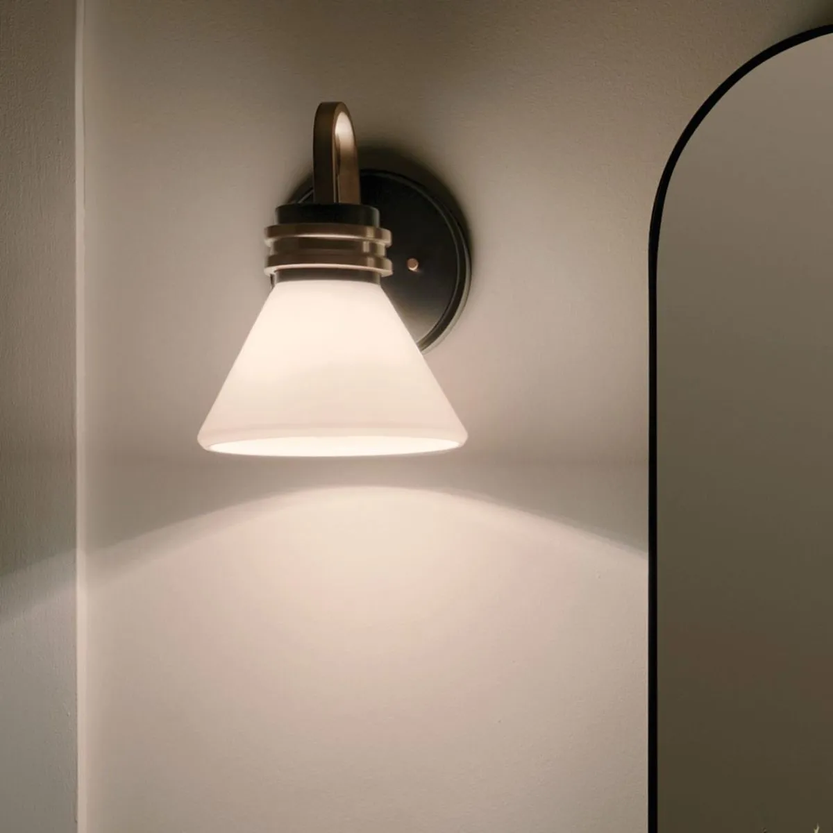 Farum 10 in. Armed Sconce Black Finish