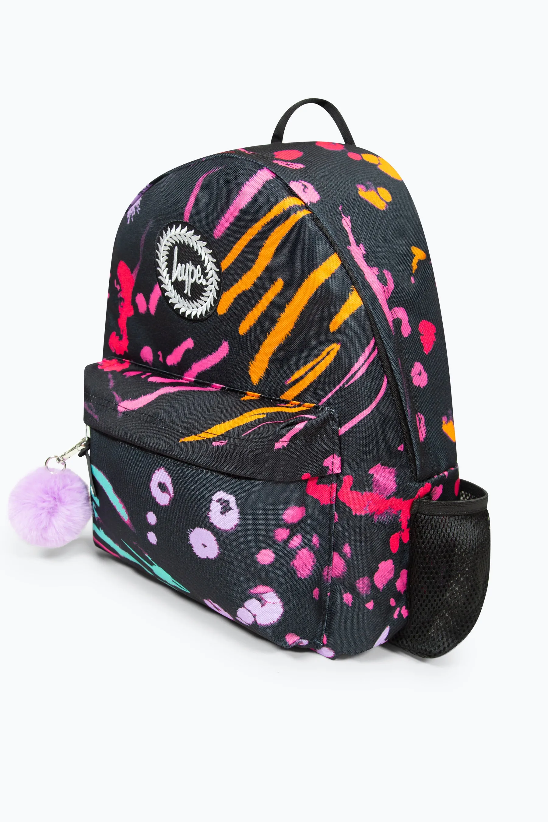 Hype Girls Iconic Animal Print Black Backpack