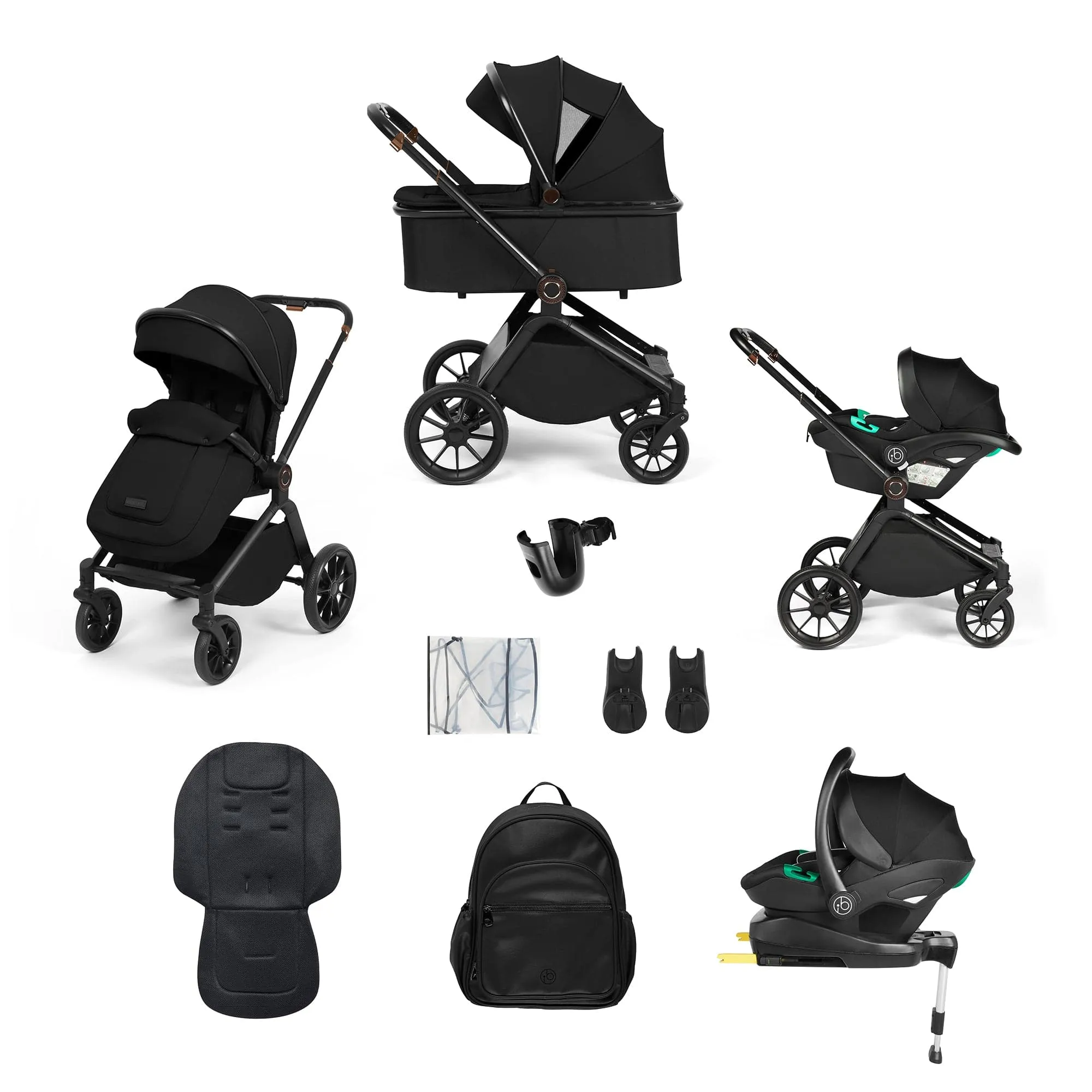 Ickle Bubba Altima Aio, i-Size & Isofix & Base - Black