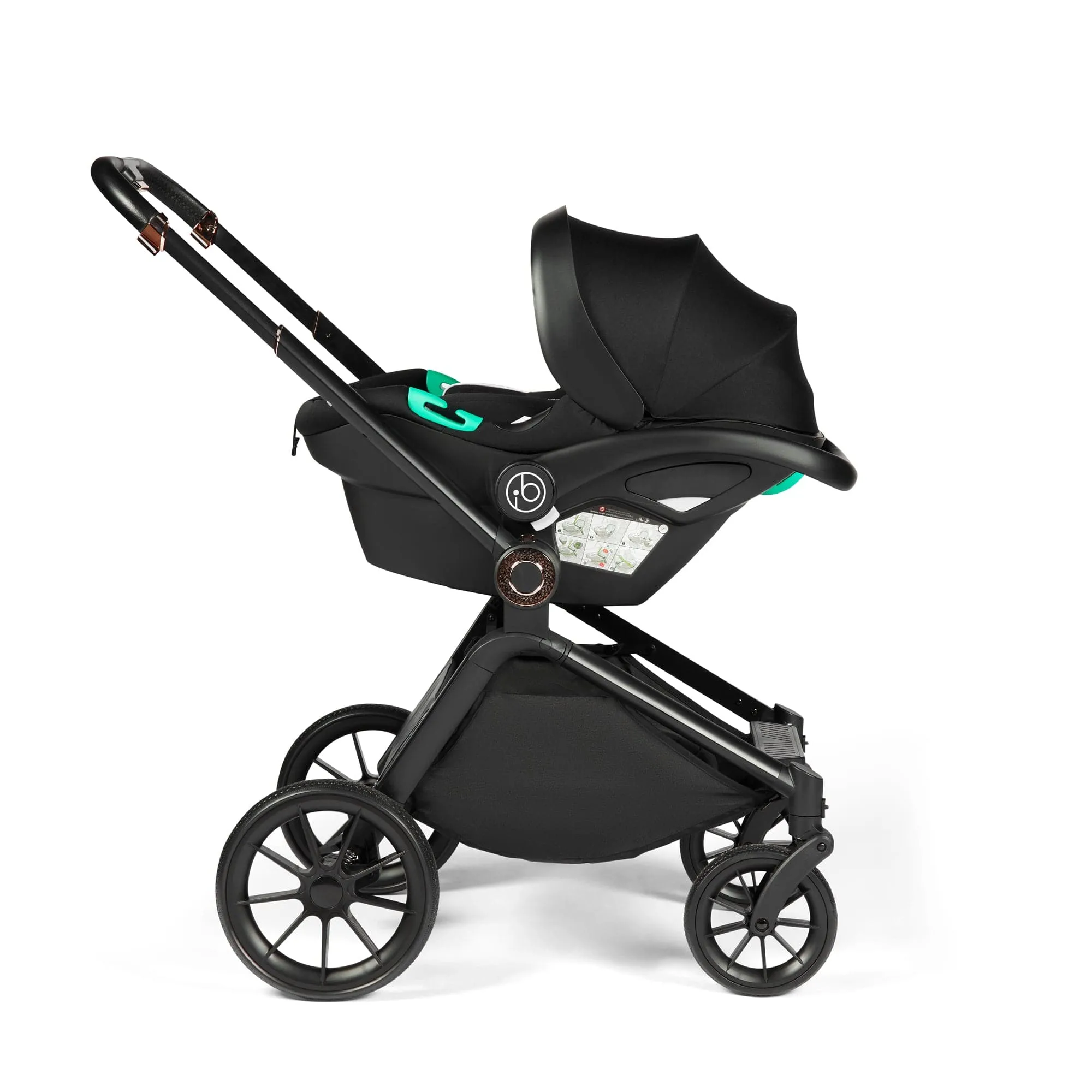 Ickle Bubba Altima Aio, i-Size & Isofix & Base - Black