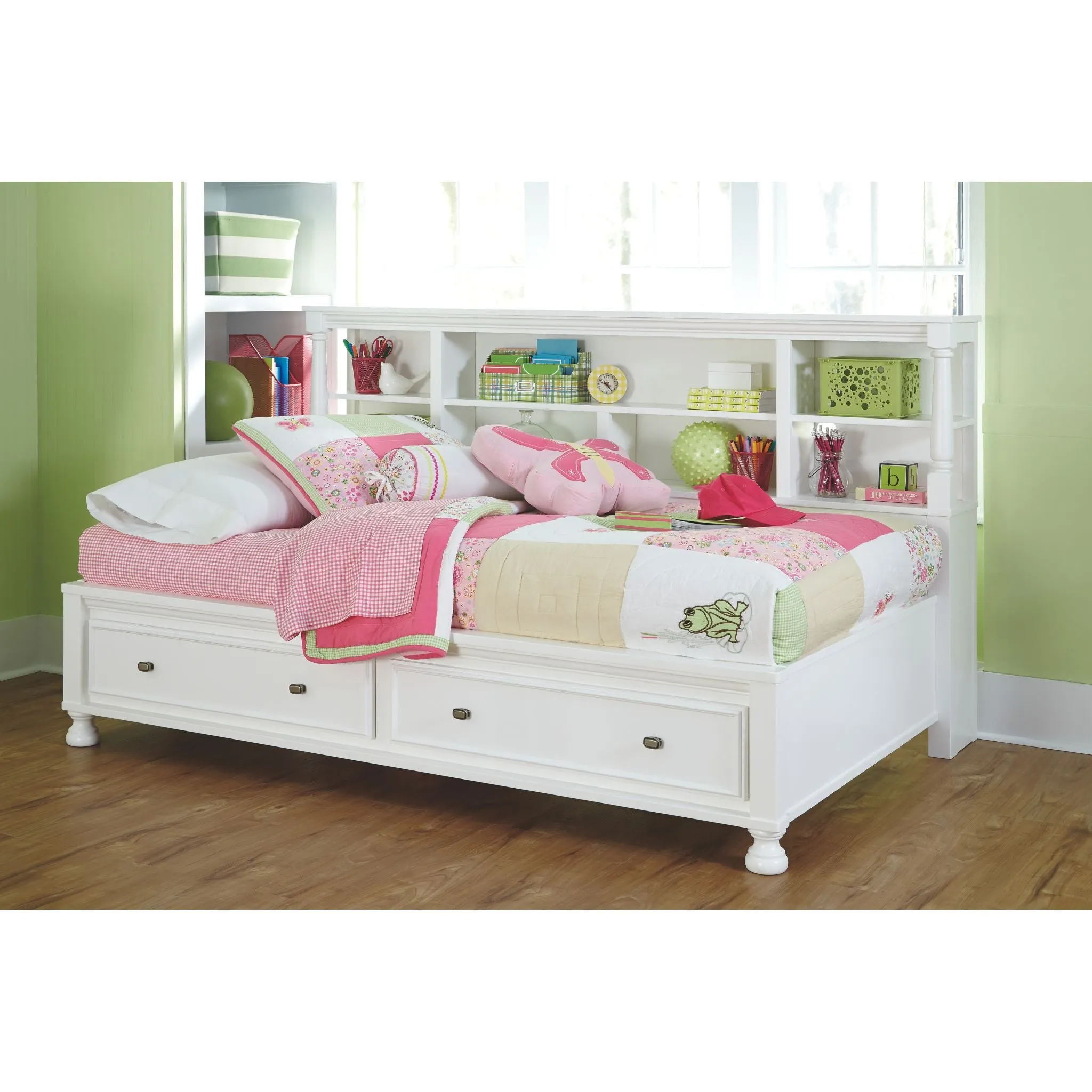 Kaslyn Twin Storage Bed w/Bookcase HDBD