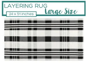 Large Modern Buffalo Check Accent Rug