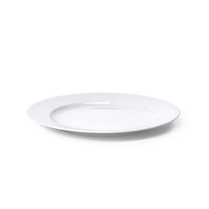 Lyngby Porcelæn Rhombe Plate Set, White, Ø: 9.1", 4 Pcs.