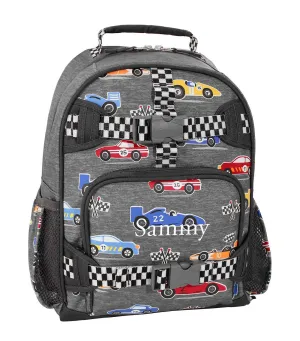 Mackenzie Race Cars Glow-in-the-Dark Backpacks Gray - Small