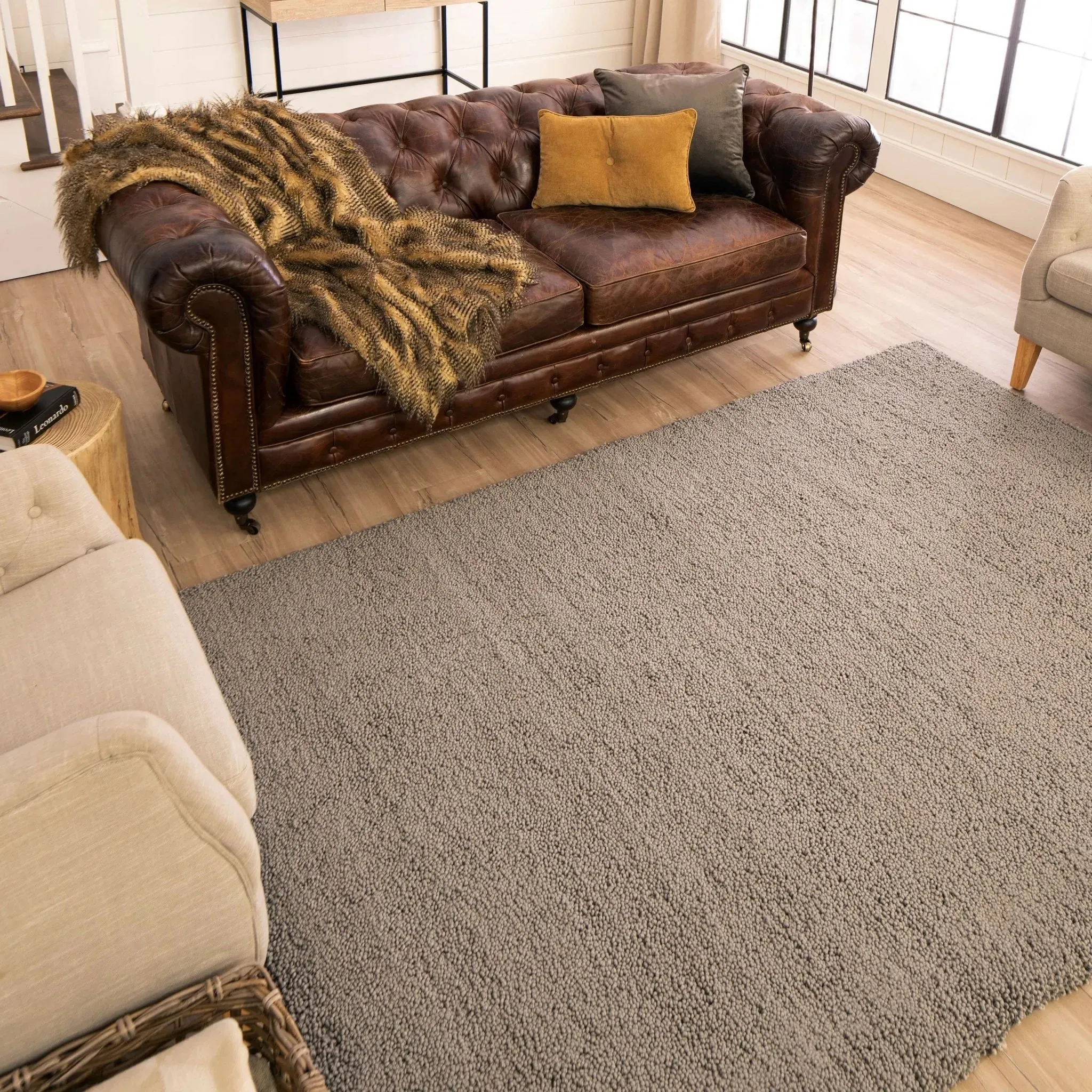 Malobar RG099 5002 Malobar Loop Shag Greige Rug