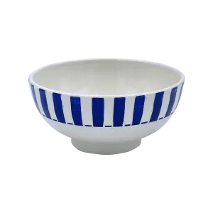 Medium Navy Blue Stripes Bowl