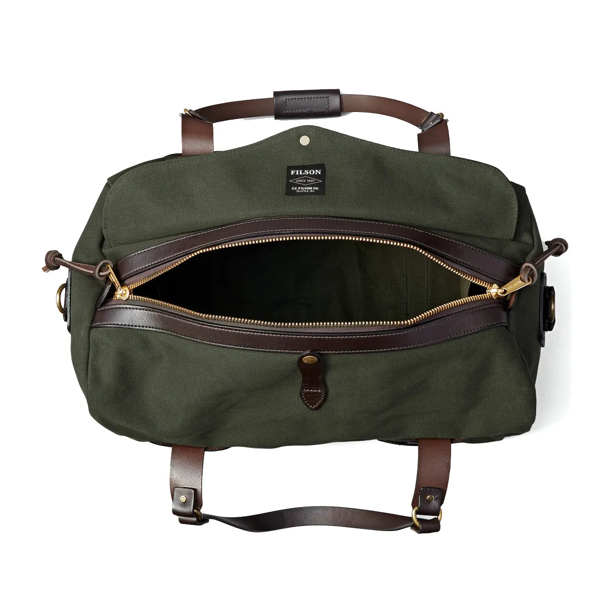 MEDIUM RUGGED TWILL DUFFLE BAG - OTTER GREEN