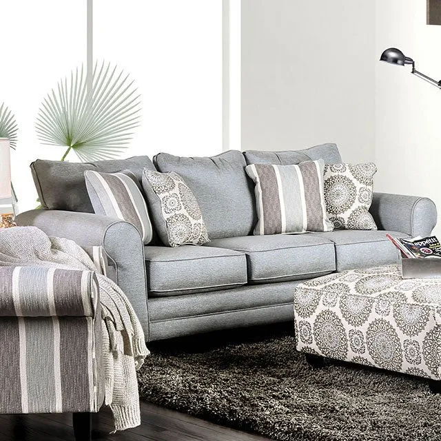 Misty Blue Gray Sofa