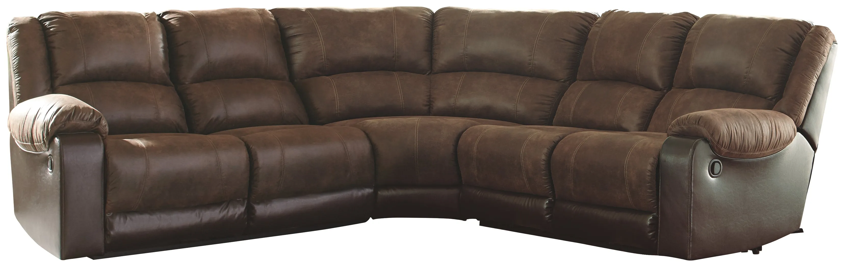 Nantahala Signature Design by Ashley 5-Piece Reclining Sectional