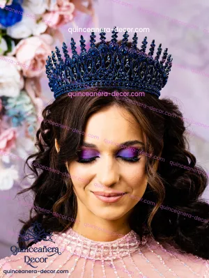 Navy Blue Quinceanera Crown