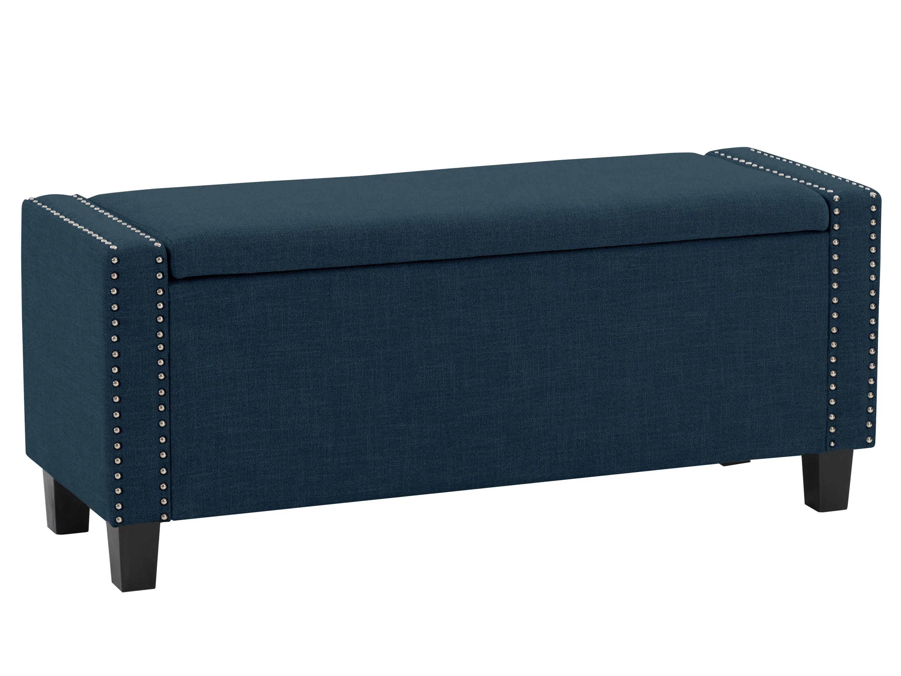 Navy Blue Storage Ottoman