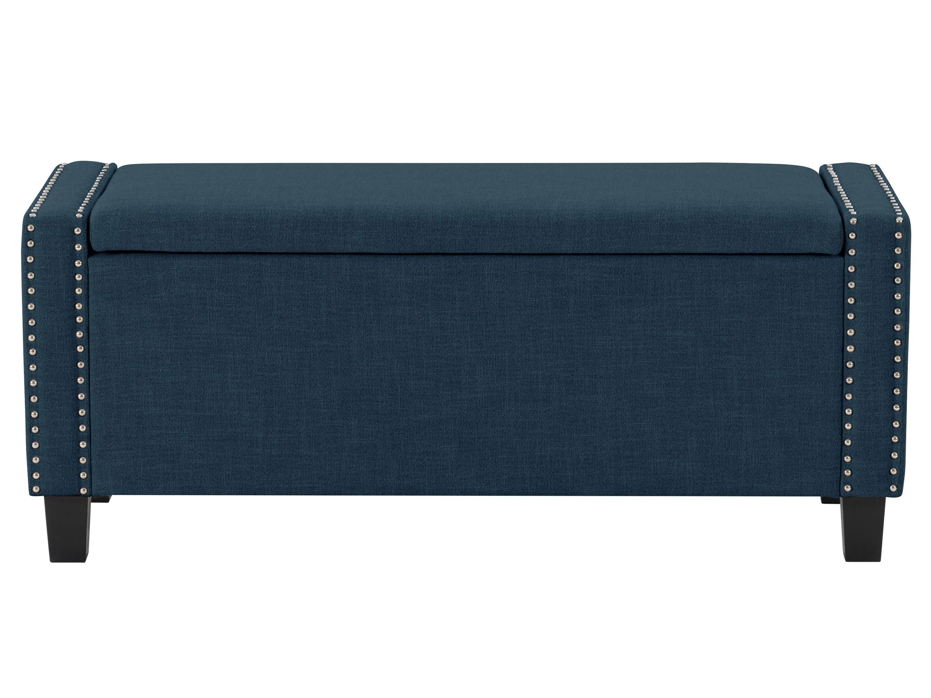 Navy Blue Storage Ottoman