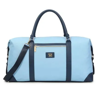 New - Badgley Mischka Barbara Travel Weekender Tote XL - Light Blue