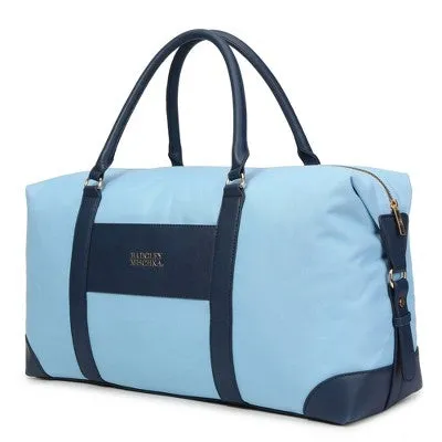 New - Badgley Mischka Barbara Travel Weekender Tote XL - Light Blue