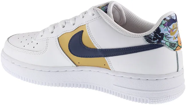 Nike Shoes Juniors Air Force 1 White Blue Void Metallic Gold