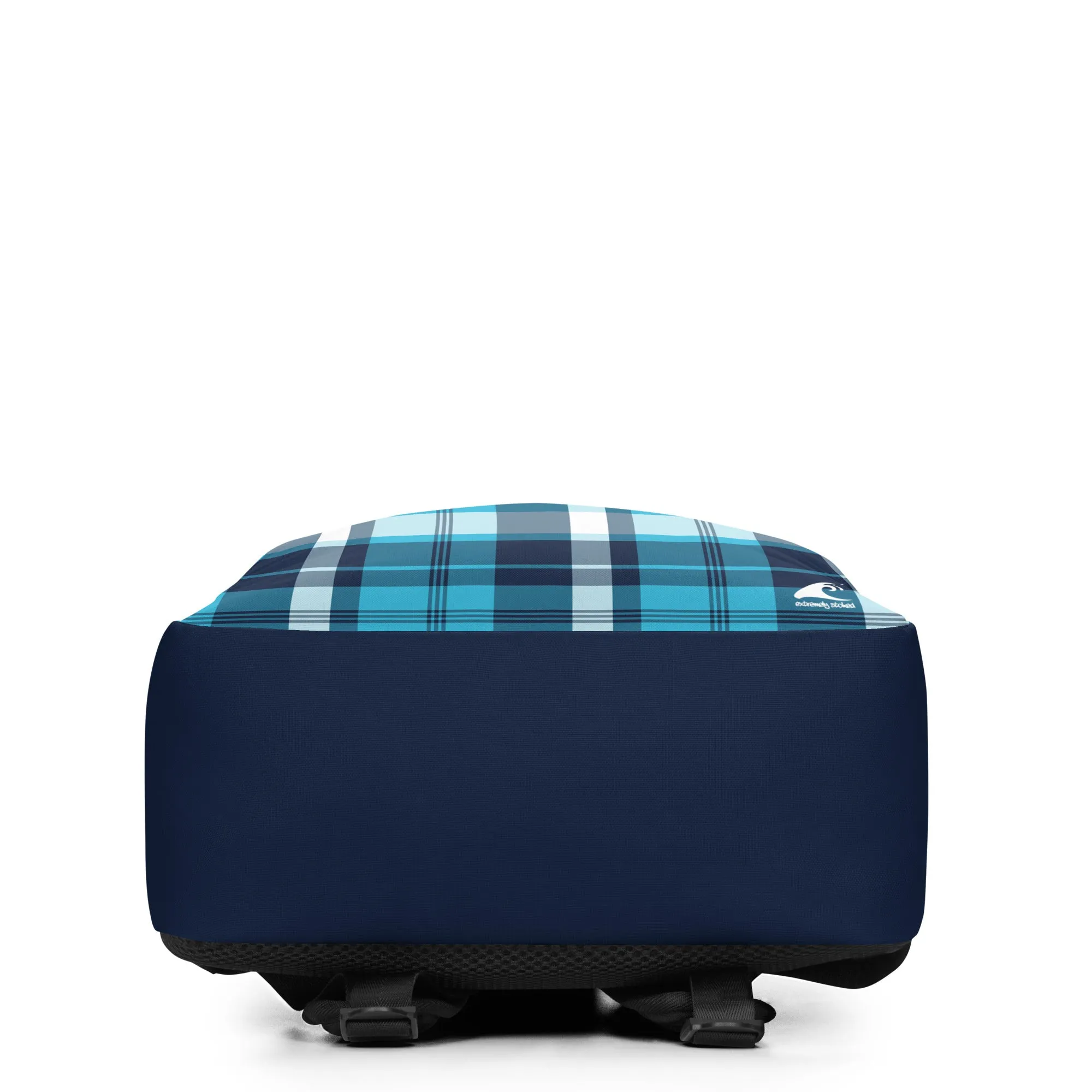 Ocean Blues Preppy Surfer Plaid Backpack