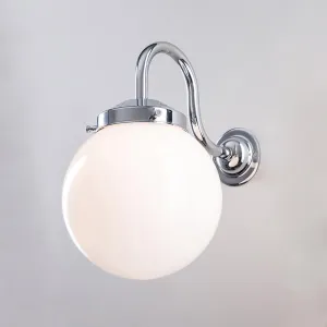 Old School Electric Opal Globe bathroom wall light