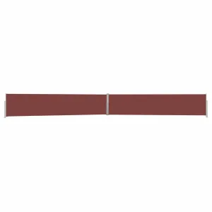 Patio Retractable Side Awning 140x1200 cm Brown