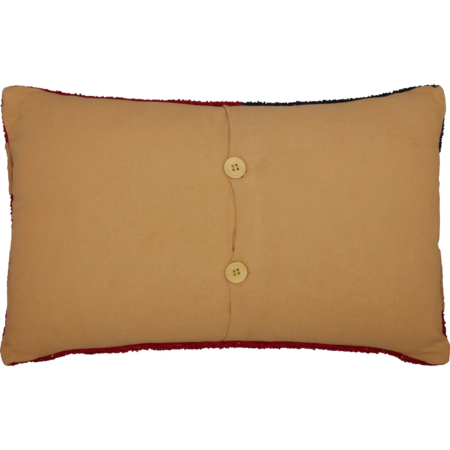 Patriotic Patch Flag Hooked Pillow 14x22