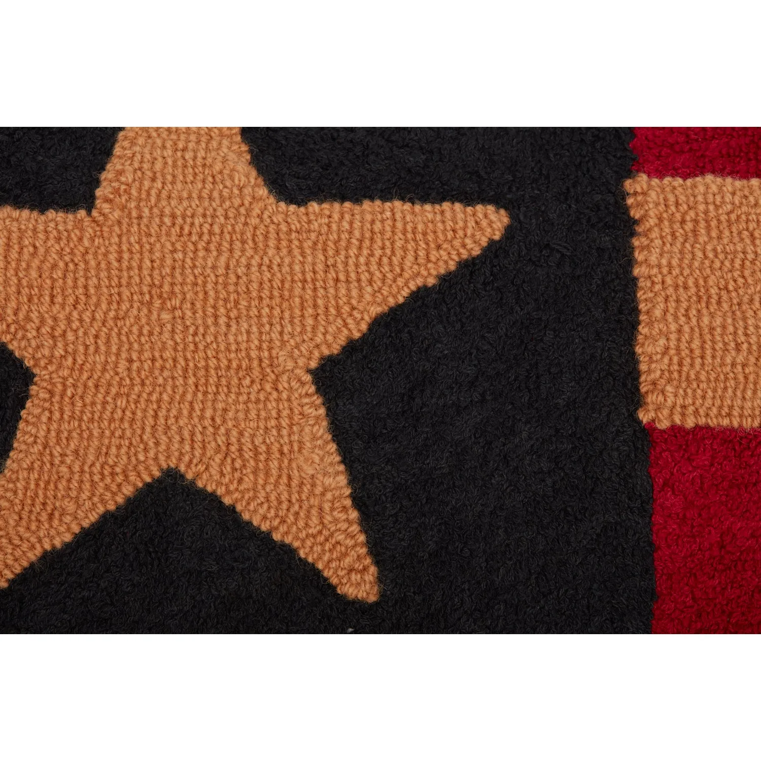 Patriotic Patch Flag Hooked Pillow 14x22