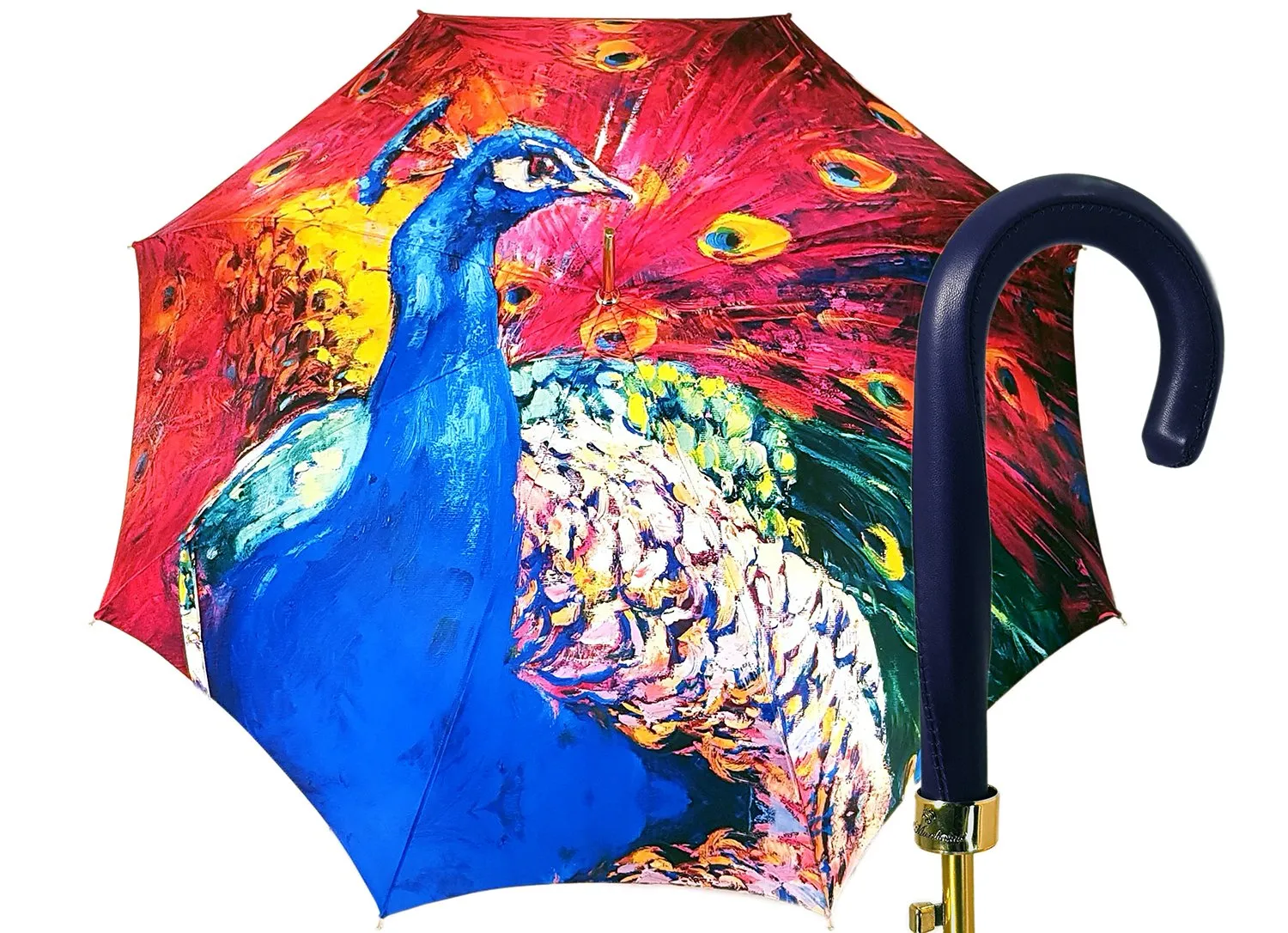 Peacock Painted Umbrella