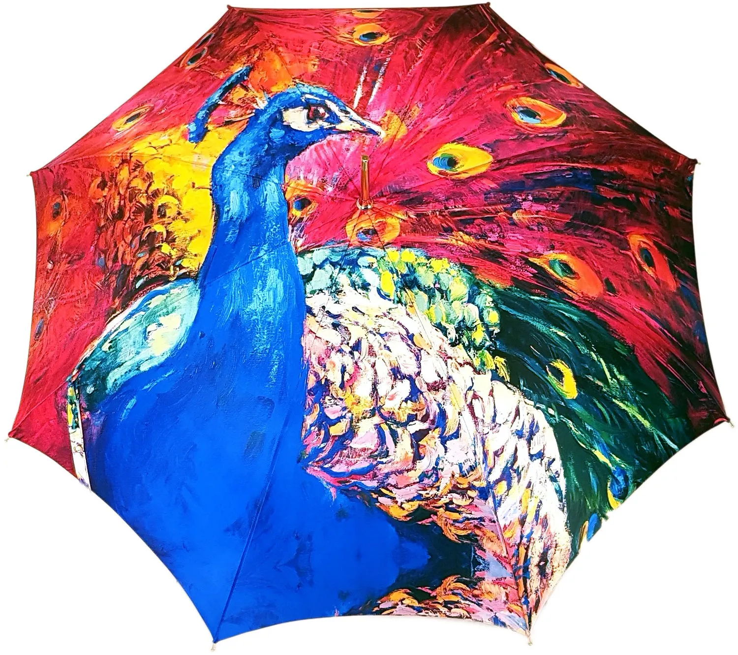 Peacock Painted Umbrella