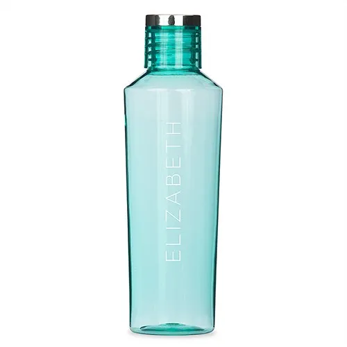 PERSONALIZED PLASTIC WATER BOTTLE - CONTEMPORARY VERTICAL LINE (4 COLOURS)