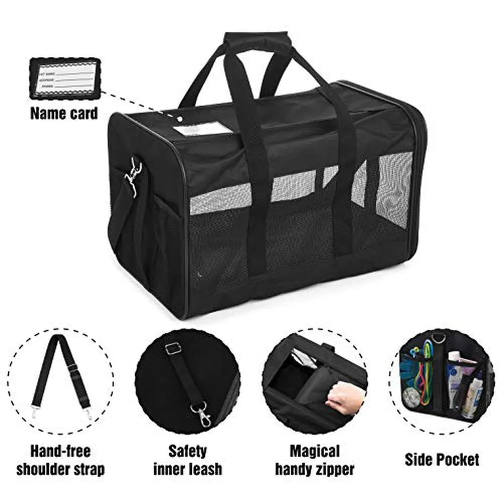 Pet Travel Carrier Soft Sided Portable Bag-M