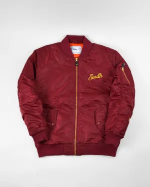 Premium South Bomber Jacket - Merlot