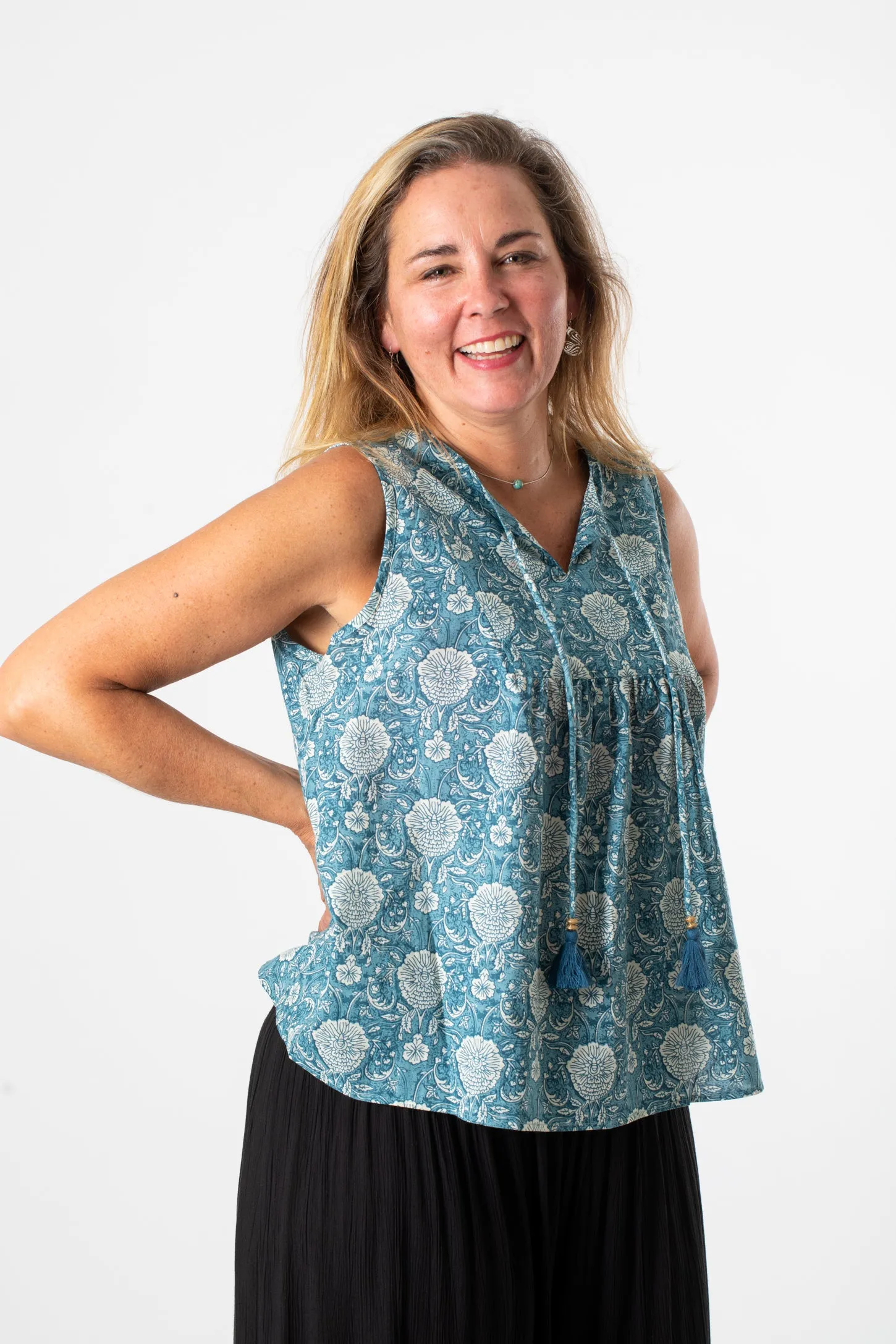 Provincial Printed Sleeveless Top